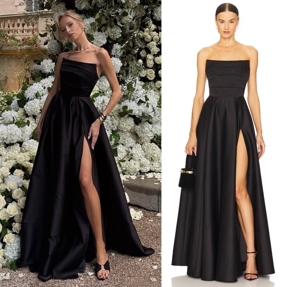 sau lee Dresses & Skirts - SAU Lee x Revolve Heidi Strapless Gown Long Dress Black NEW with tag